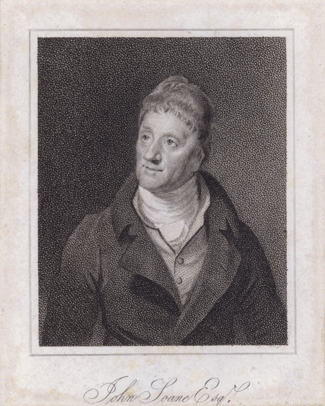 Sir John Soane, arquitecto y coleccionista inglés (grabado) de Samuel (after) Drummond