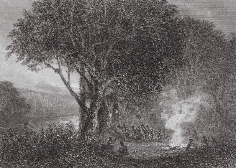 Australia: Carrobboree on the Banks of the Murray (grabado) de Samuel (after) Prout