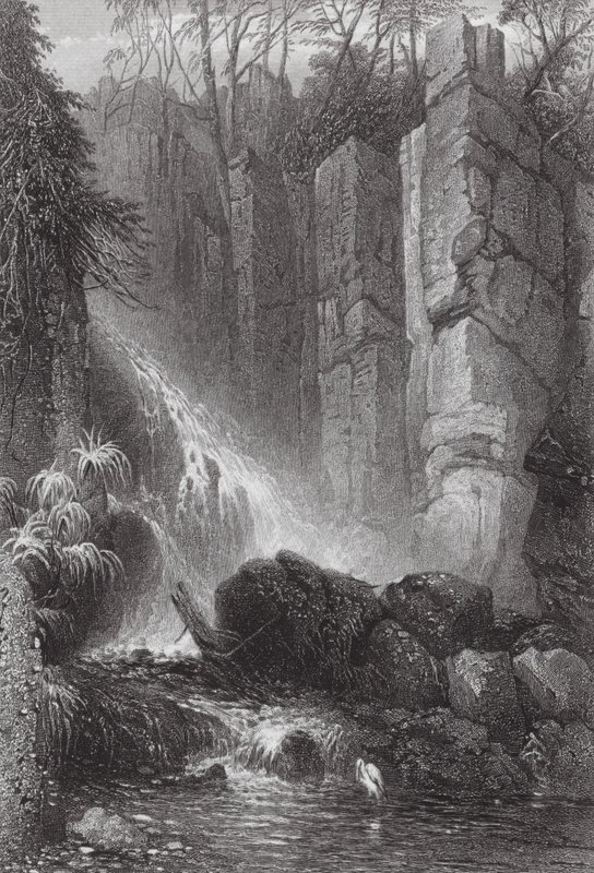 Australia: Cataract Gle, Monte Wellington, Tasmania (grabado) de Samuel (after) Prout