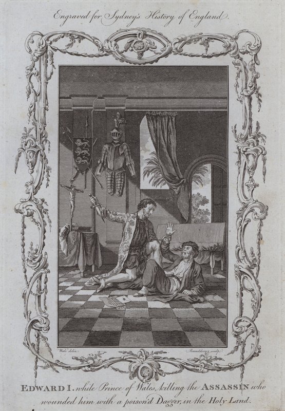 Eduardo I, mientras era Príncipe de Gales, Matando al Asesino que lo Hirió con una Daga Envenenada en Tierra Santa de Samuel (after) Wale