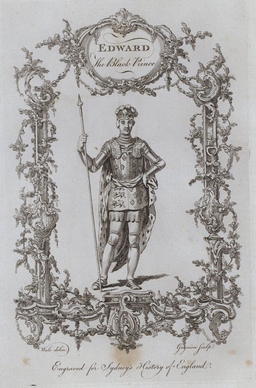 Eduardo el Príncipe Negro (grabado) de Samuel (after) Wale