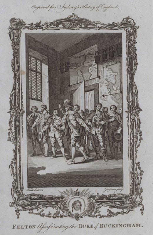 Felton asesinando al duque de Buckingham (grabado) de Samuel (after) Wale