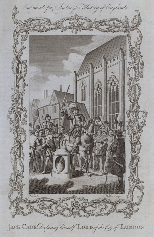 Jack Cade declarándose señor de la ciudad de Londres de Samuel (after) Wale