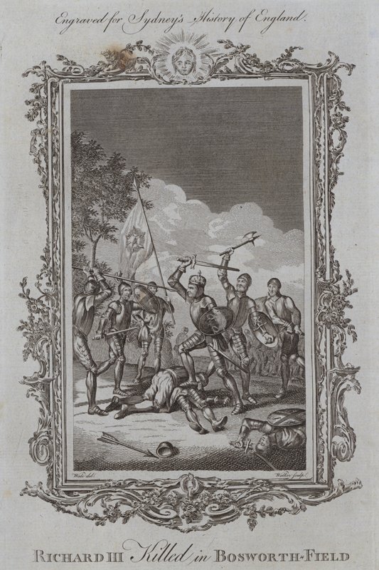Ricardo III muerto en Bosworth-Field de Samuel (after) Wale