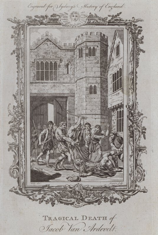 Muerte trágica de Jacob Van Artevelde (grabado) de Samuel (after) Wale