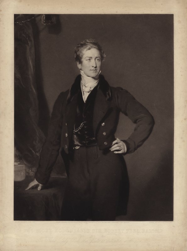 Sir Robert Peel, político conservador inglés y primer ministro de Samuel Cousins