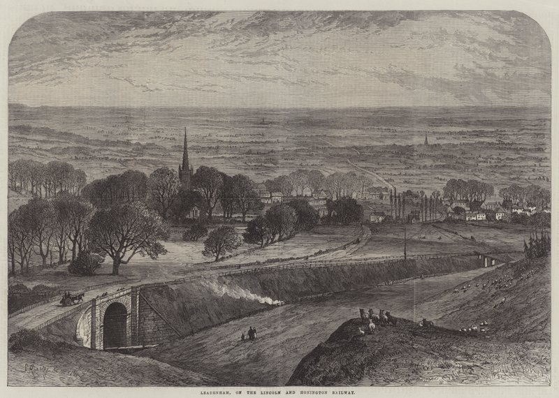Leadenham, en el ferrocarril de Lincoln y Honington de Samuel Read