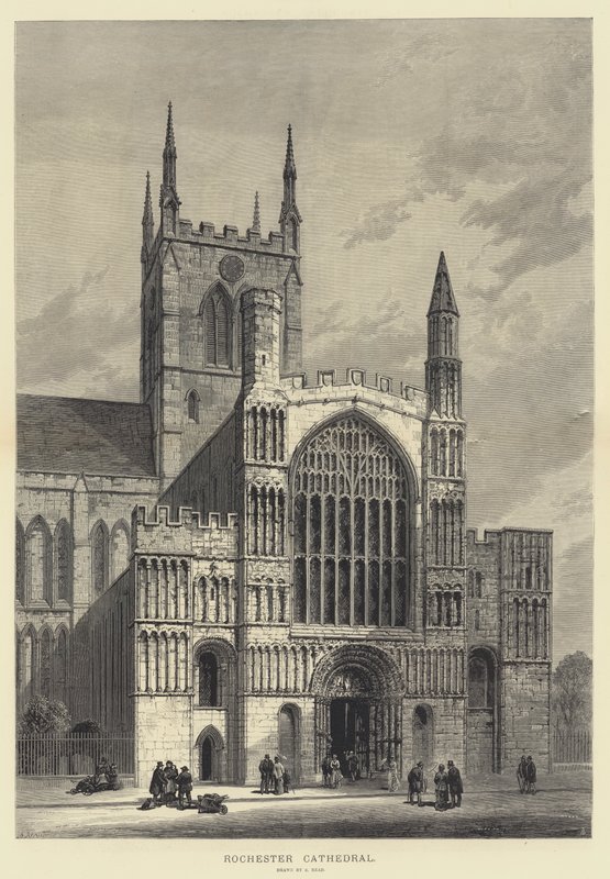 Catedral de Rochester (grabado) de Samuel Read