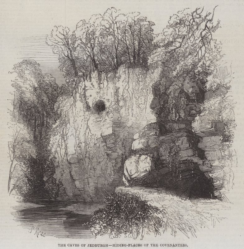 Las cuevas de Jedburgh, escondites de los Covenanters de Samuel Read