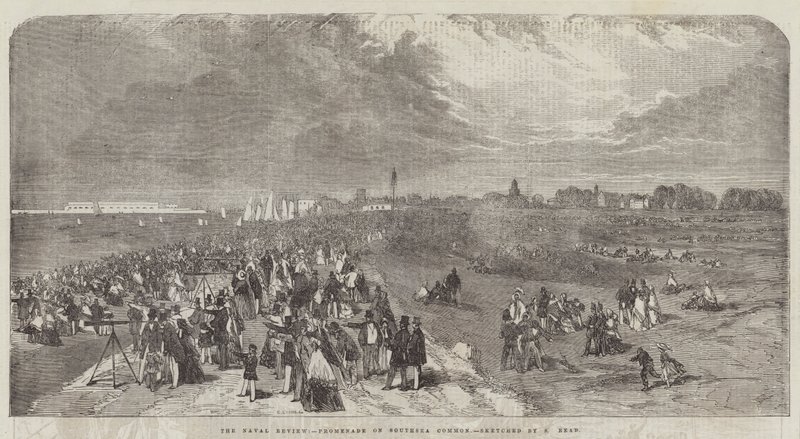 La revisión naval, paseo en Southsea Common de Samuel Read