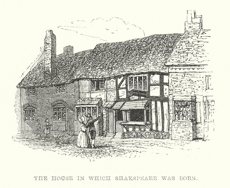 La casa natal de Shakspeare (grabado) de Samuel Williams