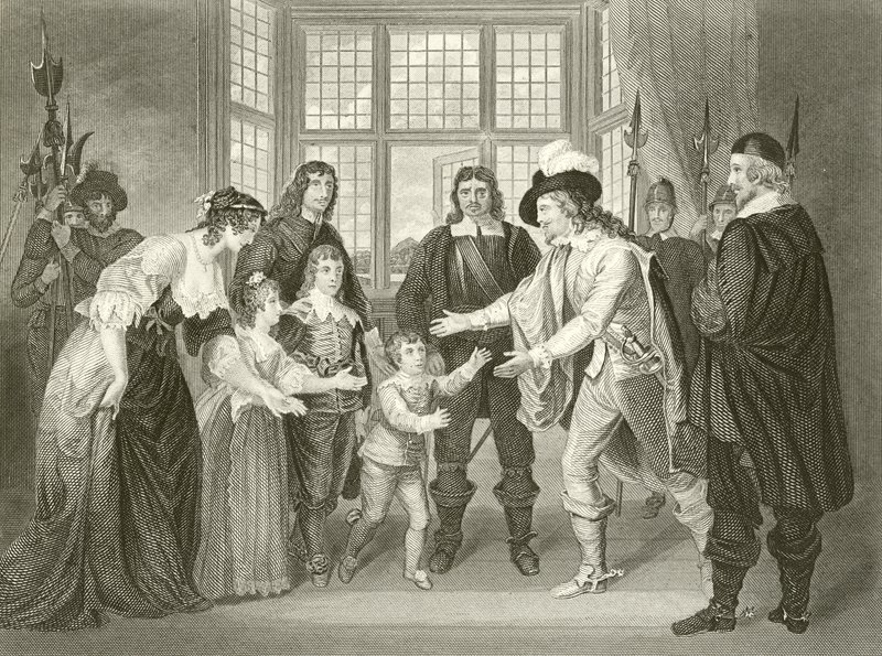 La entrevista de Carlos I con sus hijos de Samuel Woodforde