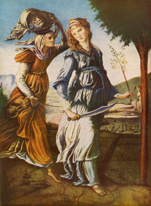 Judith y su sirvienta con la cabeza de Holofernes de Sandro Botticelli