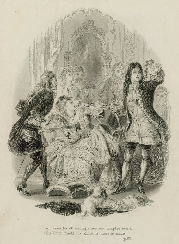 Escena de El rapto del rizo, de Alexander Pope de Scottish School