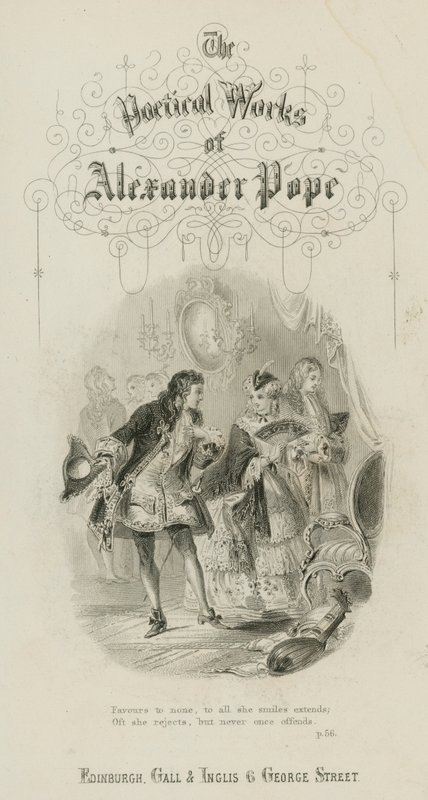 Escena de El rapto del rizo, de Alexander Pope de Scottish School