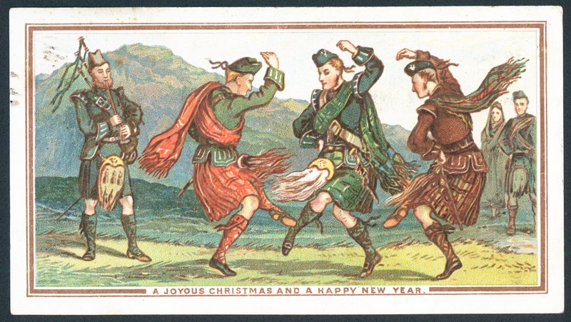 Tarjeta de Navidad escocesa de Scottish School