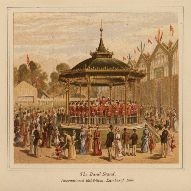 The Band Stand, Exposición Internacional, Edimburgo de Scottish School