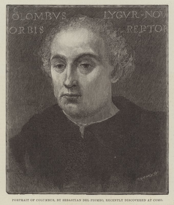 Retrato de Colón, recientemente descubierto en Como de Sebastiano del Piombo