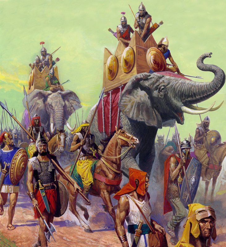 Hannibals elephants (gouache sobre papel) de Severino Baraldi