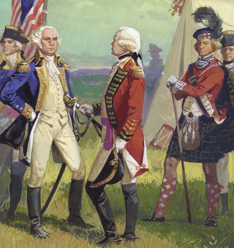 Rendición de Lord Cornwallis a George Washington de Severino Baraldi