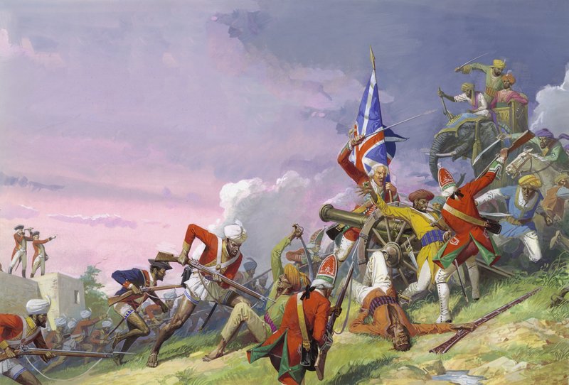 La batalla de Plassey de Severino Baraldi