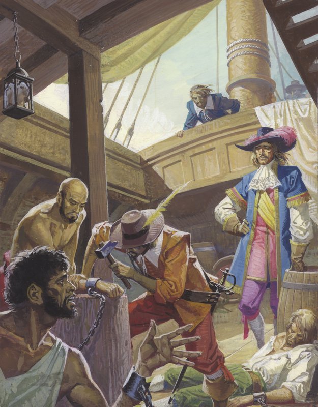 William Dampier hace encadenar a los amotinados de Severino Baraldi