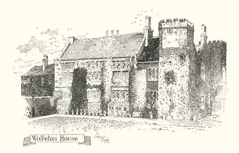 Dorset: Wolfeton House (litografía) de Sidney Heath