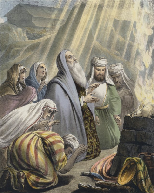 El sacrificio de Noé al salir del arca de Siegfried Detler Bendixen