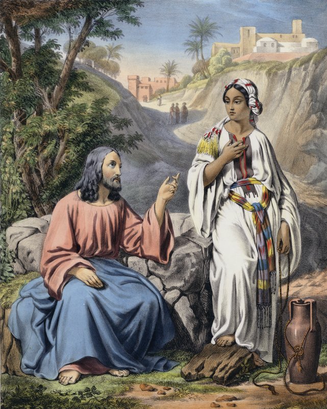 Cristo y la mujer de Samaria en el pozo de Jacob de Siegfried Detler Bendixen