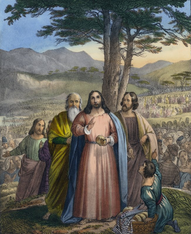 Cristo alimenta a la multitud de Siegfried Detler Bendixen
