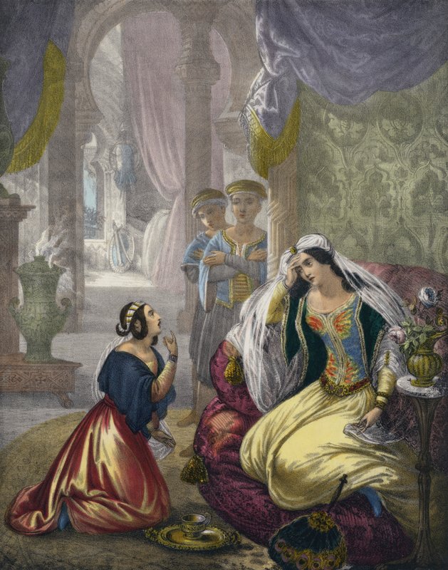 La doncella hebrea cautiva que servía a la esposa de Naamán de Siegfried Detler Bendixen