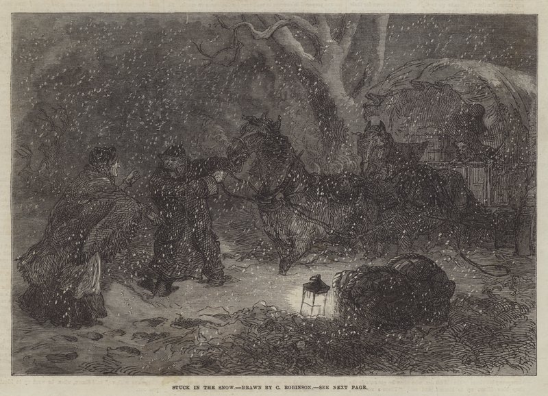 Atascado en la nieve de Sir John Charles Robinson