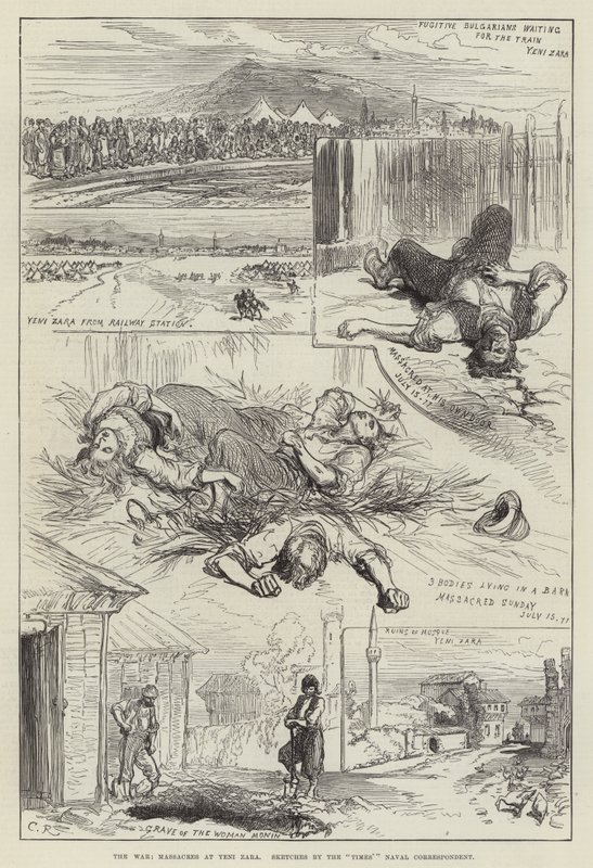 La guerra, masacres en Yeni Zara de Sir John Charles Robinson