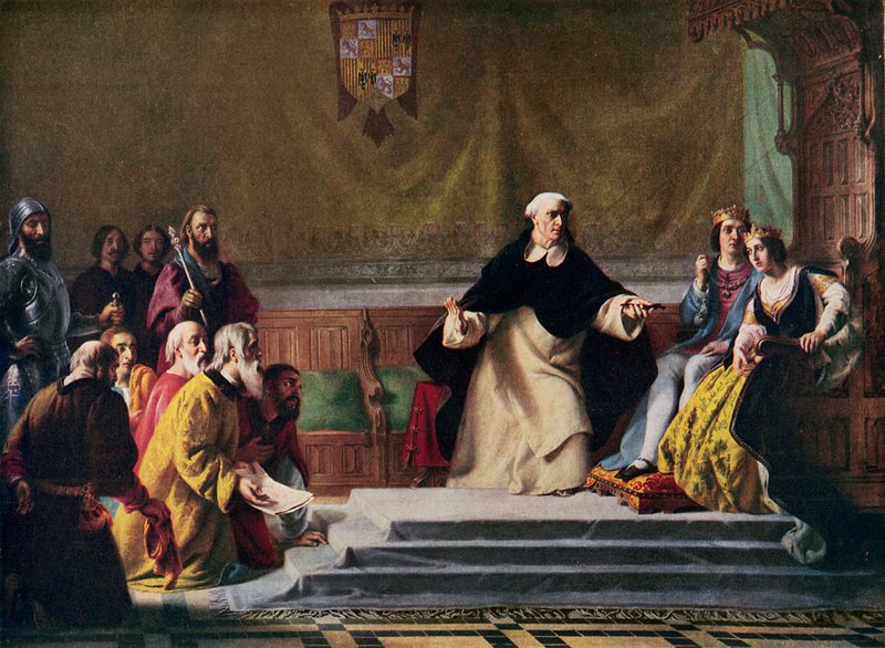 La expulsión de los judíos de España, 1492, ilustración para "Historia de las Naciones de Hutchinson", c.1915 de Solomon Alexander Hart
