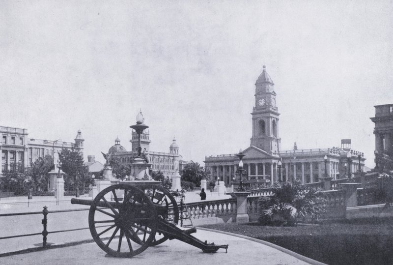 Jardines de la ciudad, mostrando la oficina de correos, Durban de South African Photographer