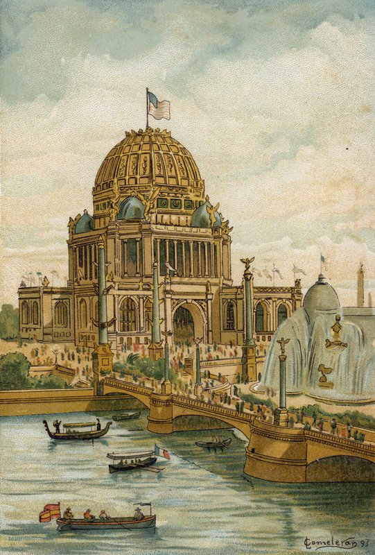 Edificio de Administración, Exposición Mundial Colombina, Chicago, 1893 de Spanish School