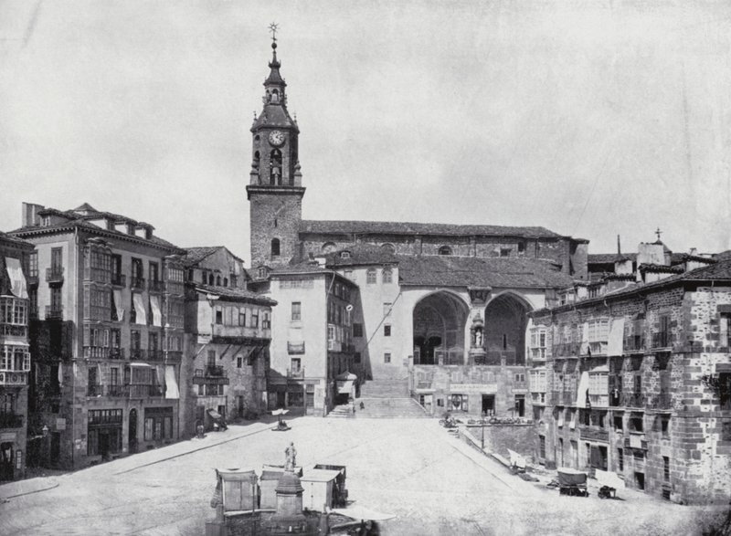 Plaza De La Constitucion, Vitoria (b/w photo) de Spanish Photographer