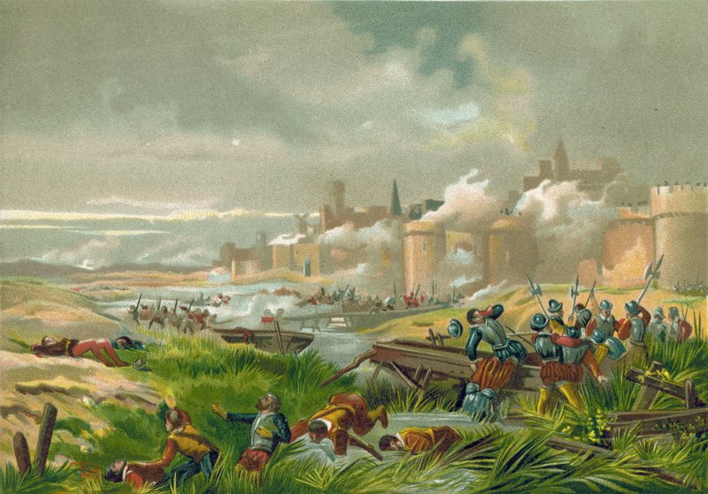 Batalla de San Quintín, Francia, 1557 de Spanish School