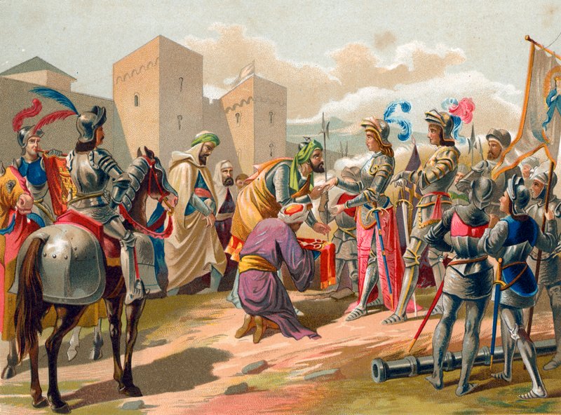 Boabdil entrega Granada a la corona católica de Spanish School