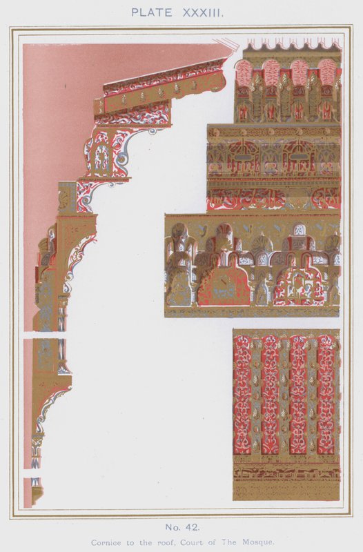Cornisa del techo, Patio de la Mezquita de Spanish School