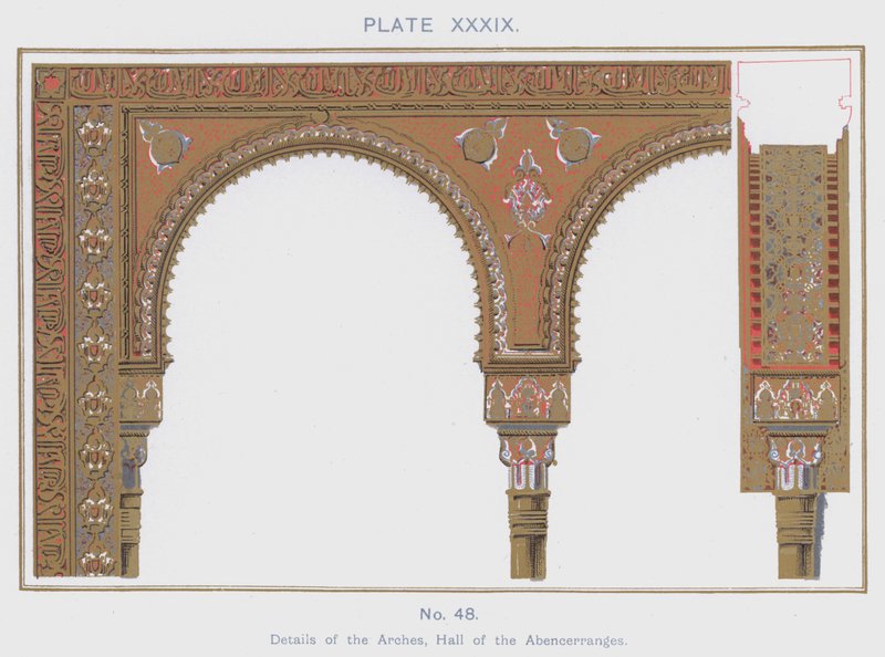 Detalles de los arcos, Sala de los Abencerrajes de Spanish School