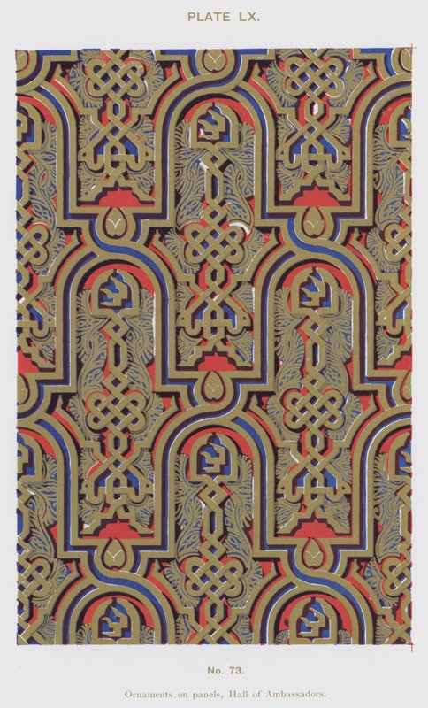 Ornamentos en paneles, Salón de Embajadores de Spanish School