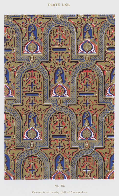 Ornamentos en paneles, Salón de Embajadores de Spanish School