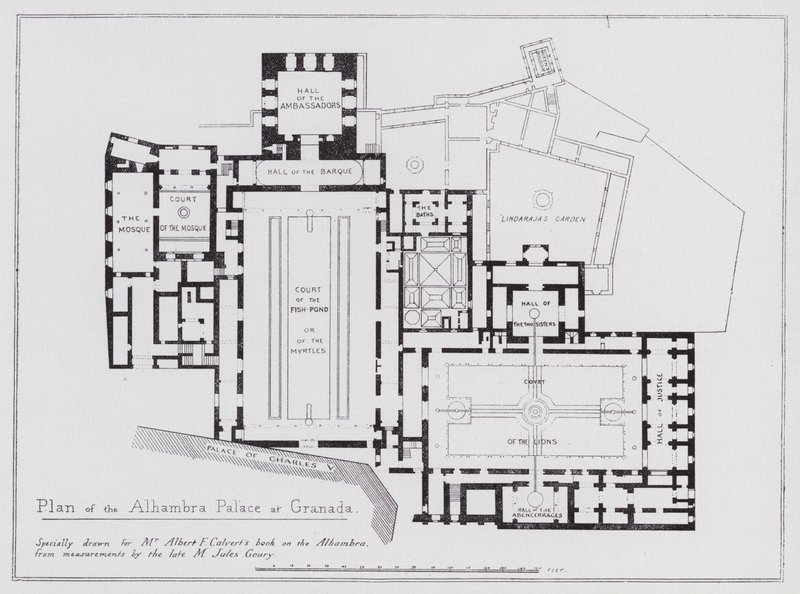 Plano del Palacio de la Alhambra en Granada de Spanish School