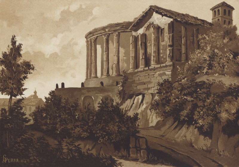 Templos romanos de la Sibila Tiburtina y Vesta, Tívoli, Italia de Spanish School