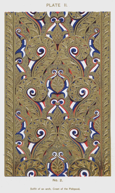 Sofito de un arco, Corte del Estanque de los Peces de Spanish School