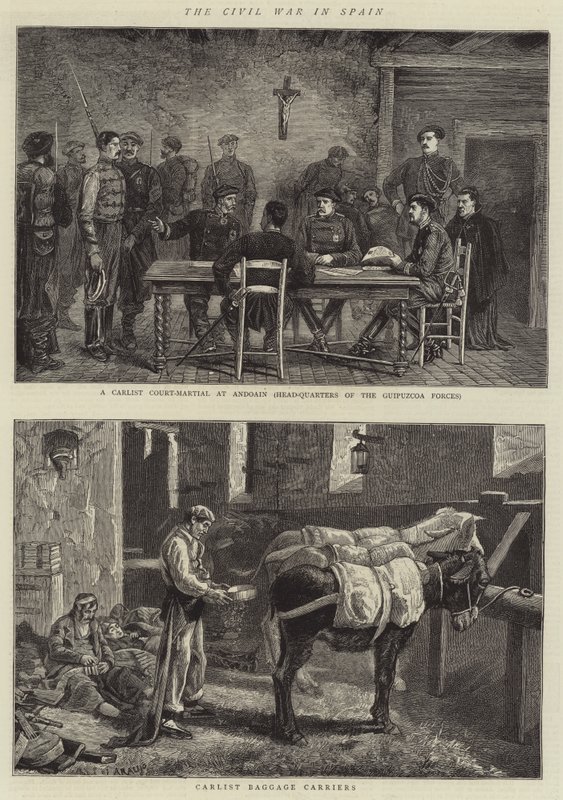 La Guerra Civil en España (grabado) de Spanish School