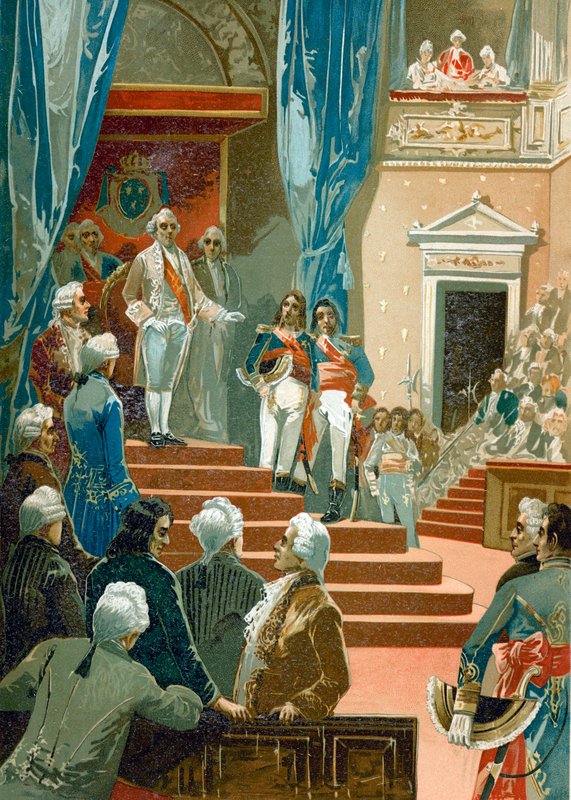 Escena no identificada durante la Revolución Francesa de Spanish School