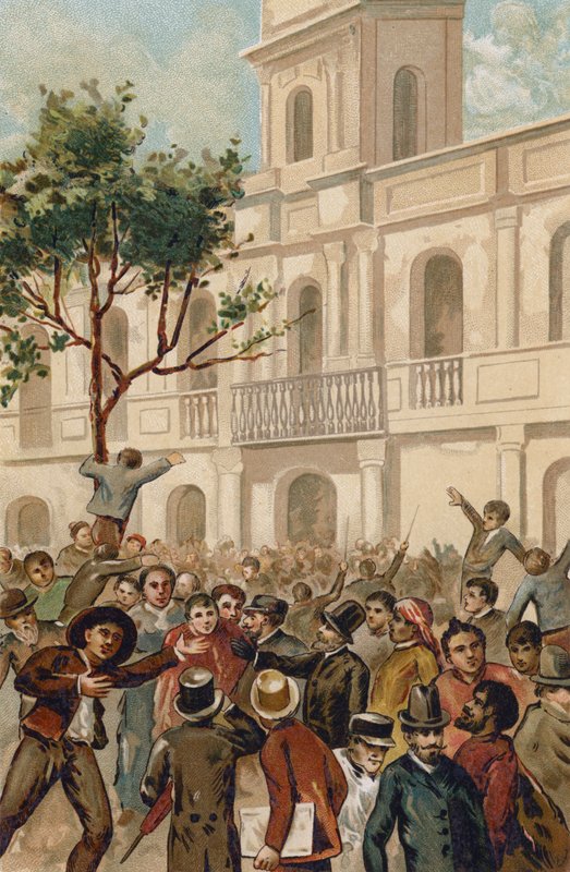 Levantamiento contra el presidente Juárez Celman de Argentina, Buenos Aires, 1890 de Spanish School