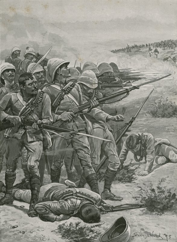 La plaza en Abu-Kru, Sudán, 1885 de Stanley L. Wood
